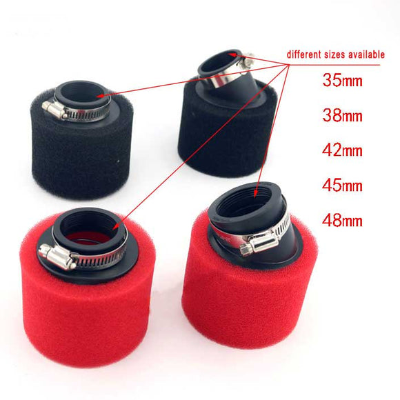 Curved Straight Red Black Air filter 35mm 38mm 42mm 45mm 48mm