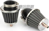 Metal Curved Straight Air filter with nipple 35mm 38mm 40mm 42mm 45mm 48mm 52mm 60mm